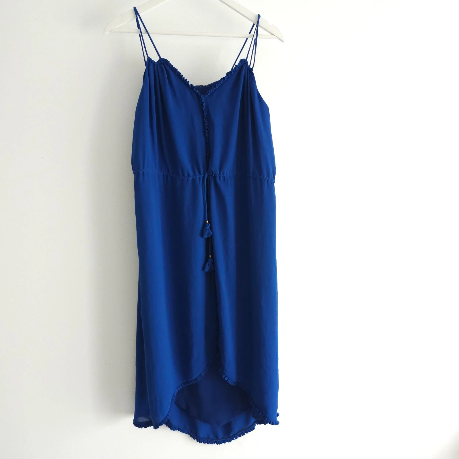 Massimo Dutti robe azul franzido elétrico real – photo 2